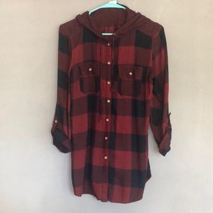 Maurices Buffalo Plaid Hooded Flannel